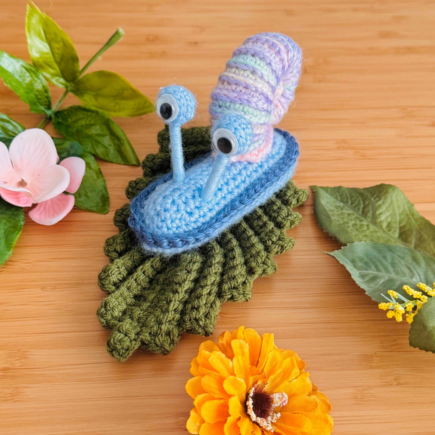 Blue Snail Crochet Plushie