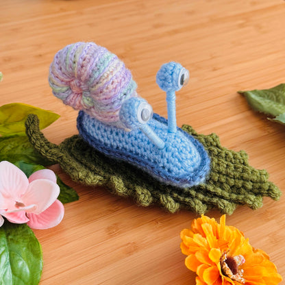 Blue Snail Crochet Plushie