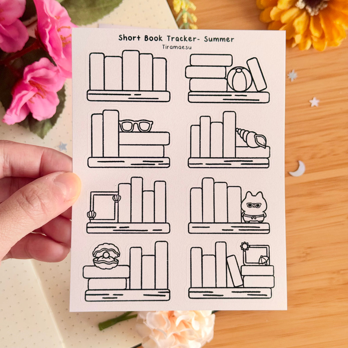 Short Book Tracker - Summer Sticker Sheet