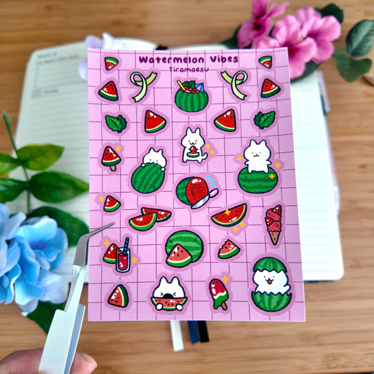 Watermelon Vibes Sticker Sheet