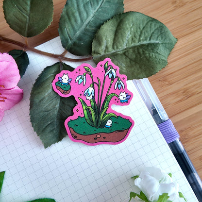 Snowdrops Glitter Sticker