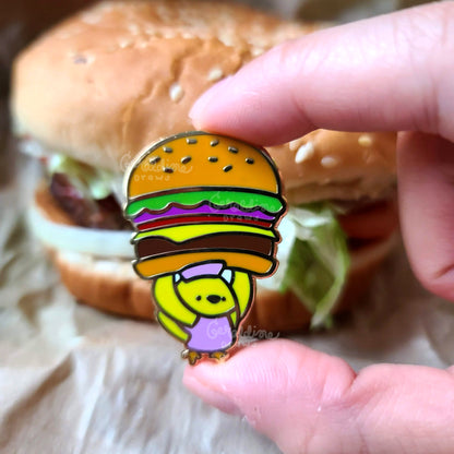 Cheeseburger Enamel Pin