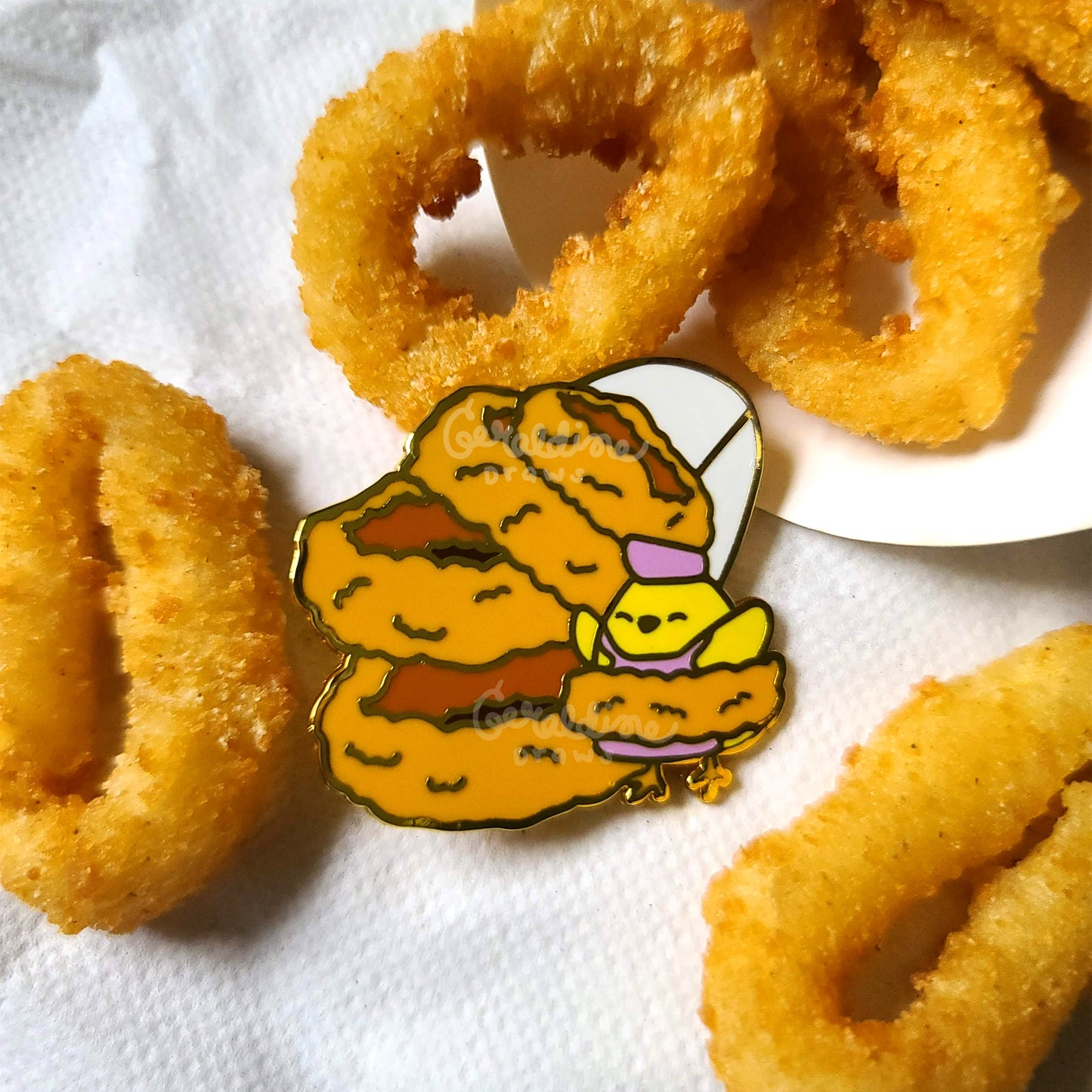 Onion Rings Enamel Pin