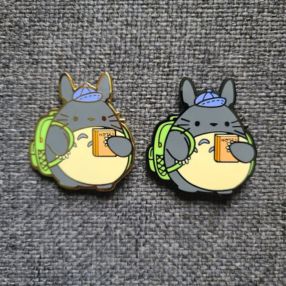 Schoolboy Totoro Enamel Pin