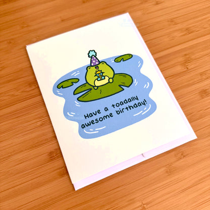 Toadally Awesome Birthday Greeting Card