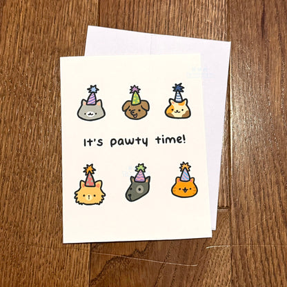 It's Pawty Time Greeting Card