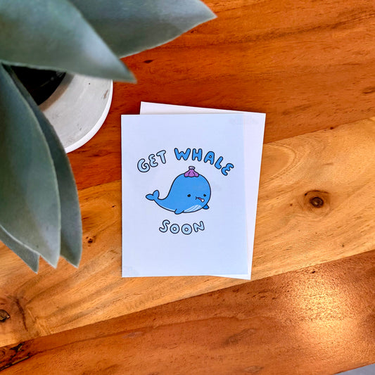 Get Whale Soon Greeting Card