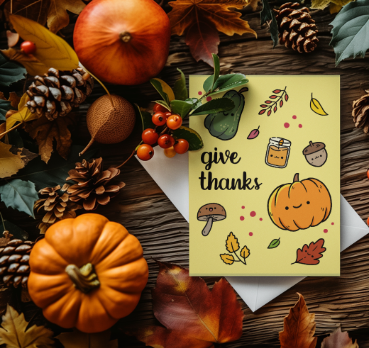 Give Thanks Greeting Card