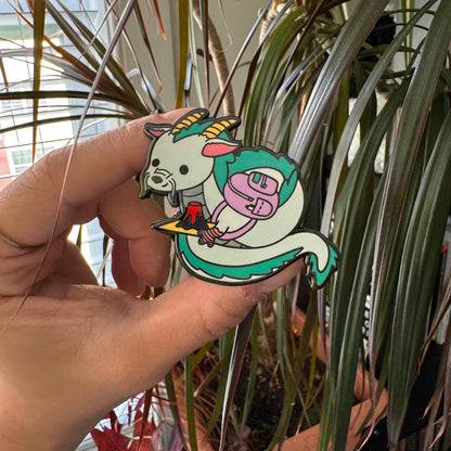 Haku the Student Enamel Pin