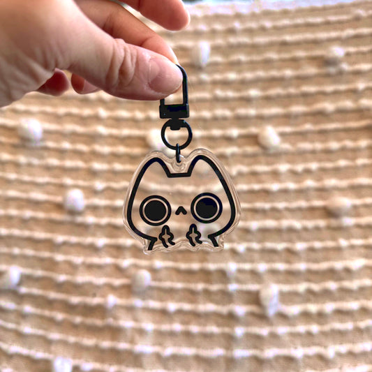 Flipping Cat Keychain