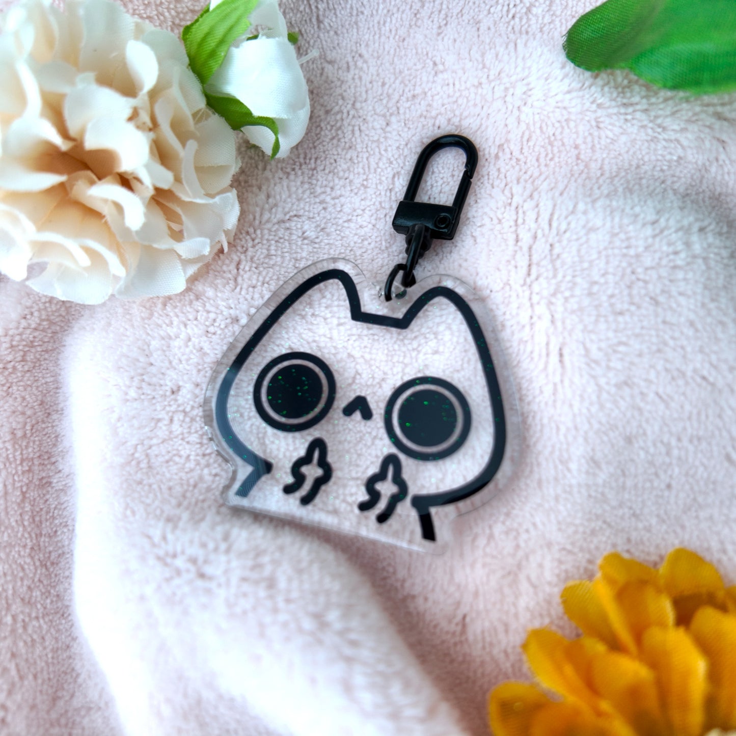 Flipping Cat Keychain