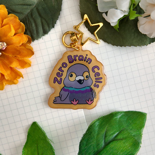 Zero Brain Cells Keychain