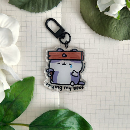 Trying My Best Keychain