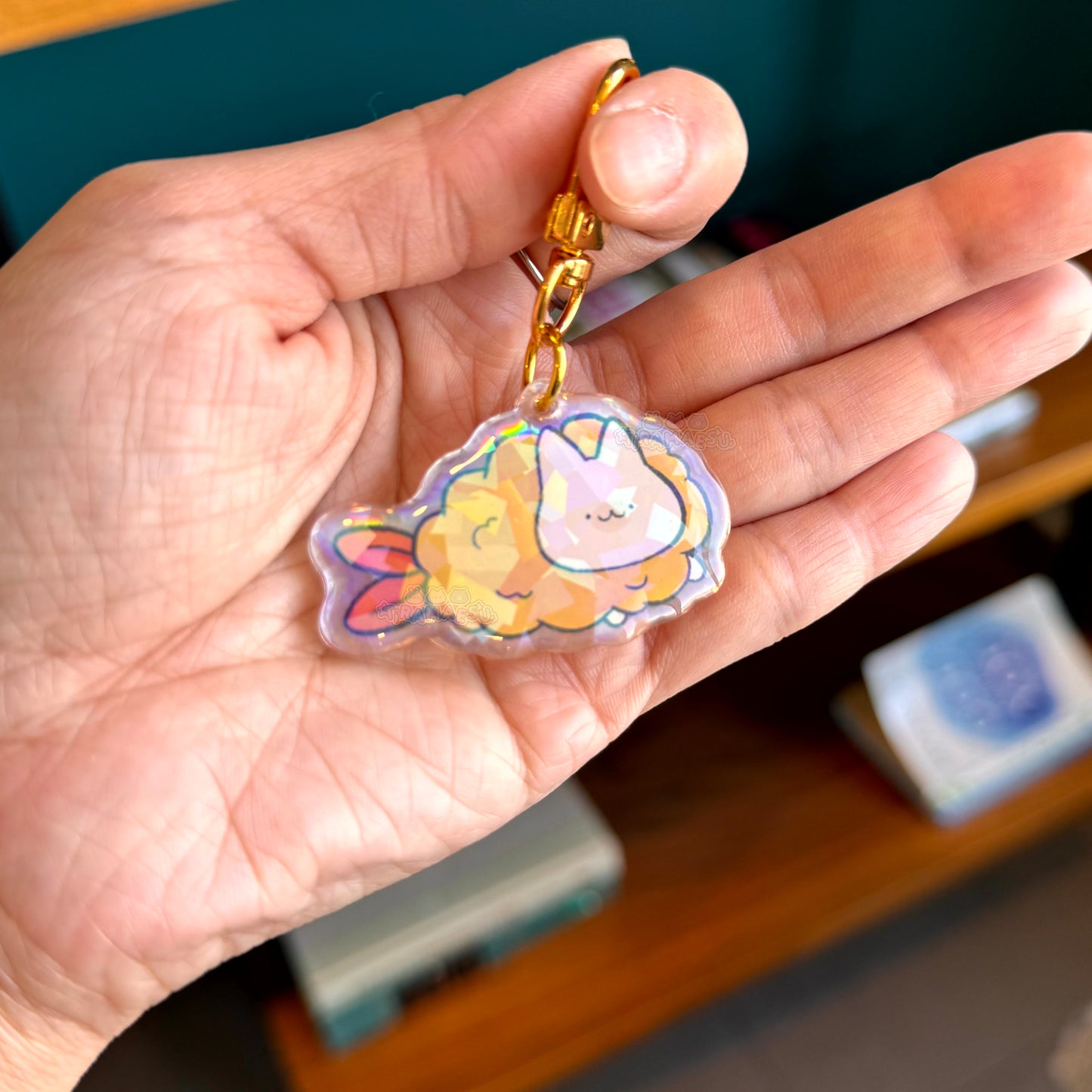 Shrimp Catpurra Sushi Keychain