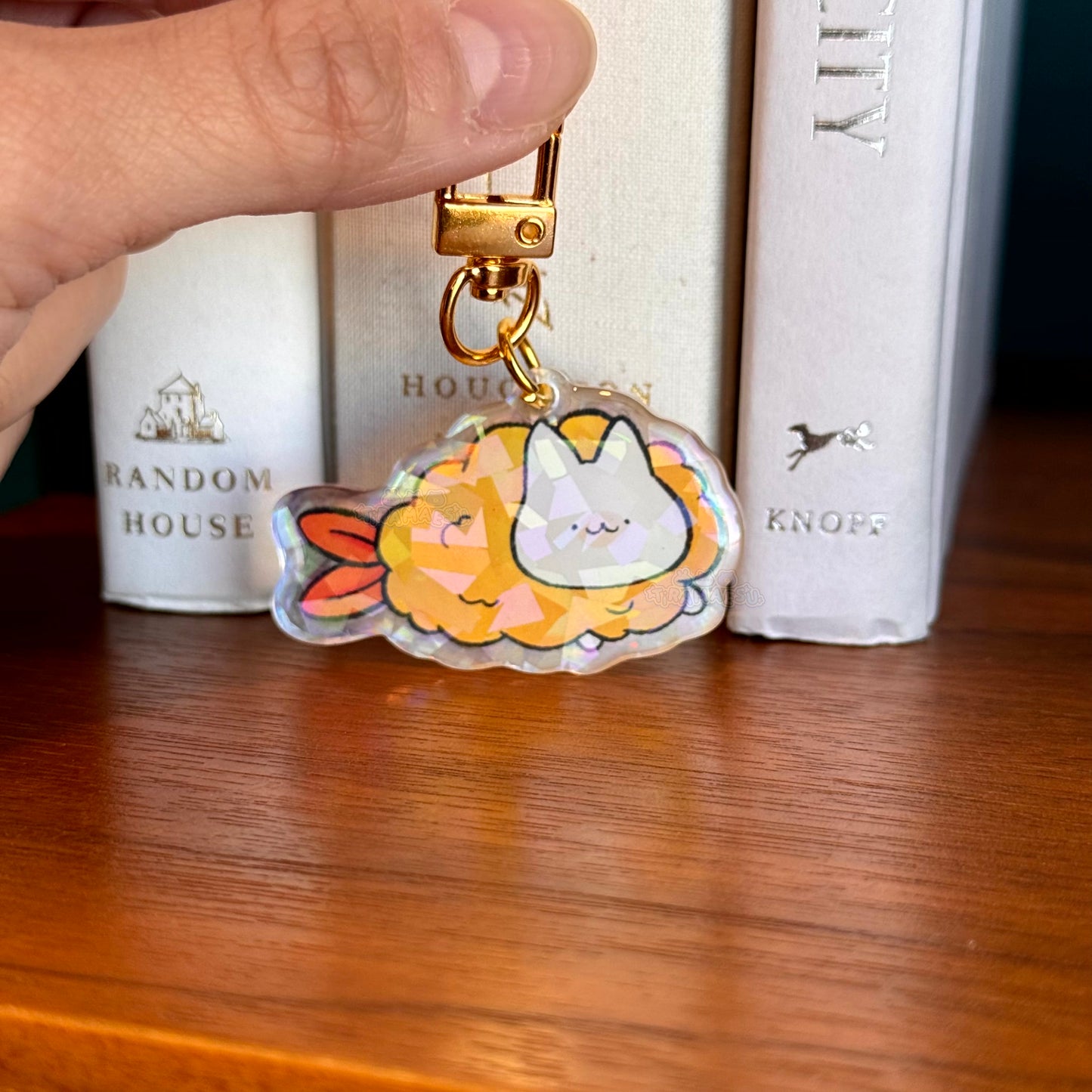 Shrimp Catpurra Sushi Keychain