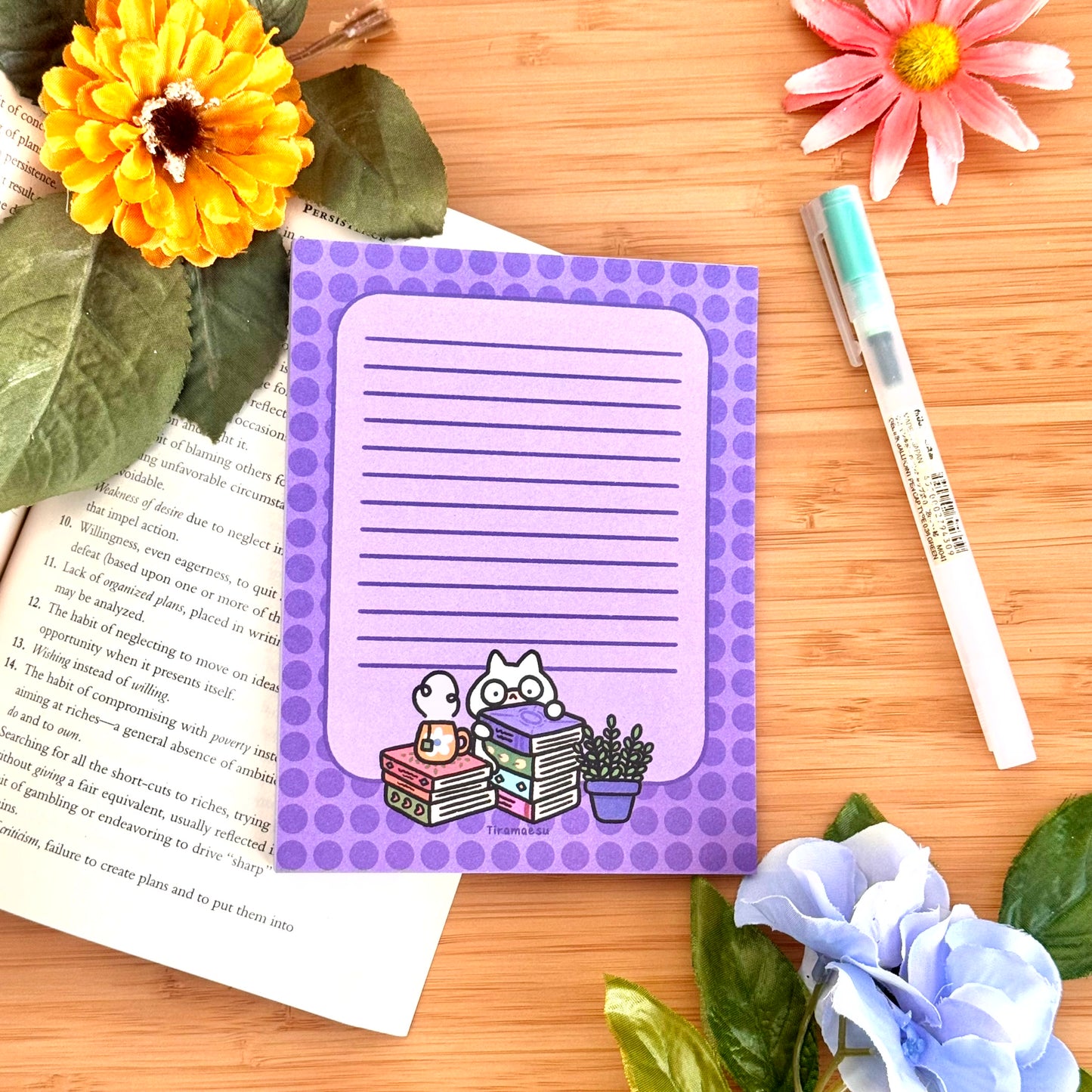 Reading Cat Notepad