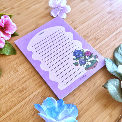 Hydrangea Notepad