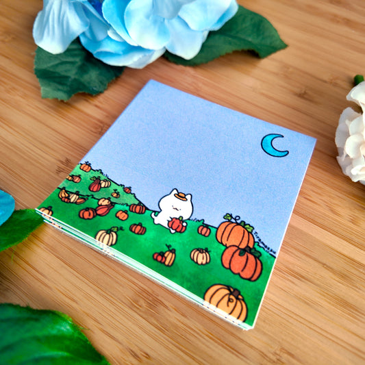 Pumpkin Picking Square Notepad