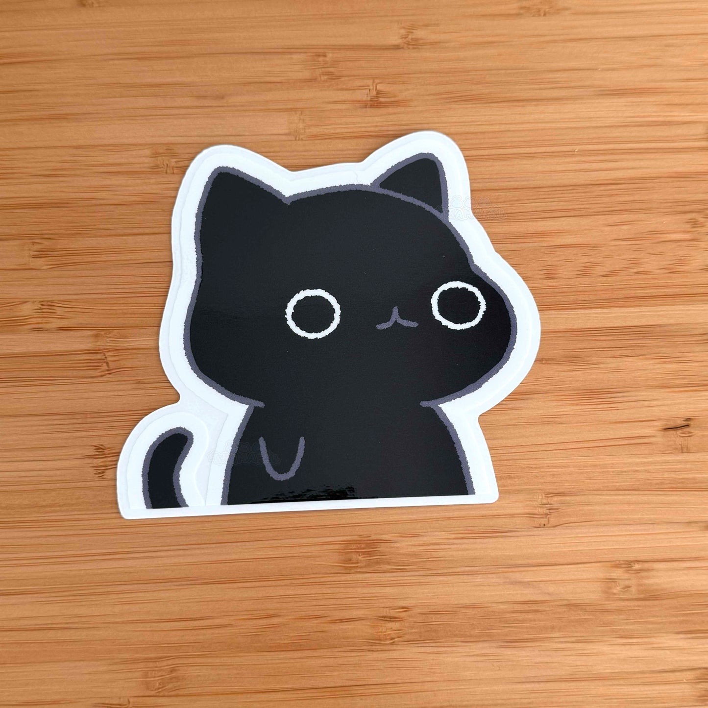 Black Cat Peeker Sticker