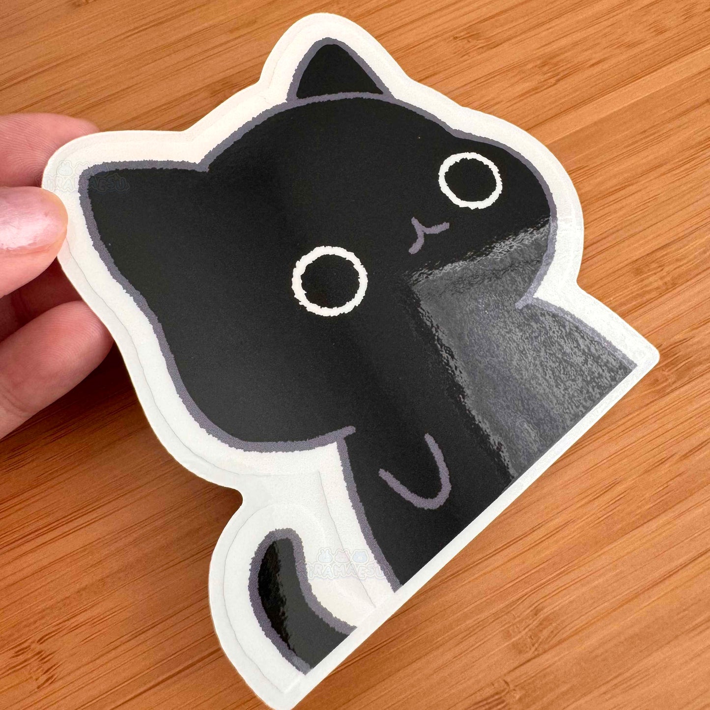 Black Cat Peeker Sticker