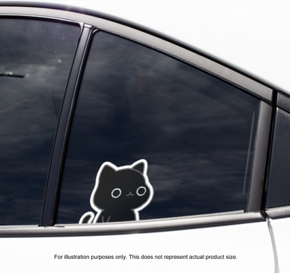 Black Cat Peeker Sticker