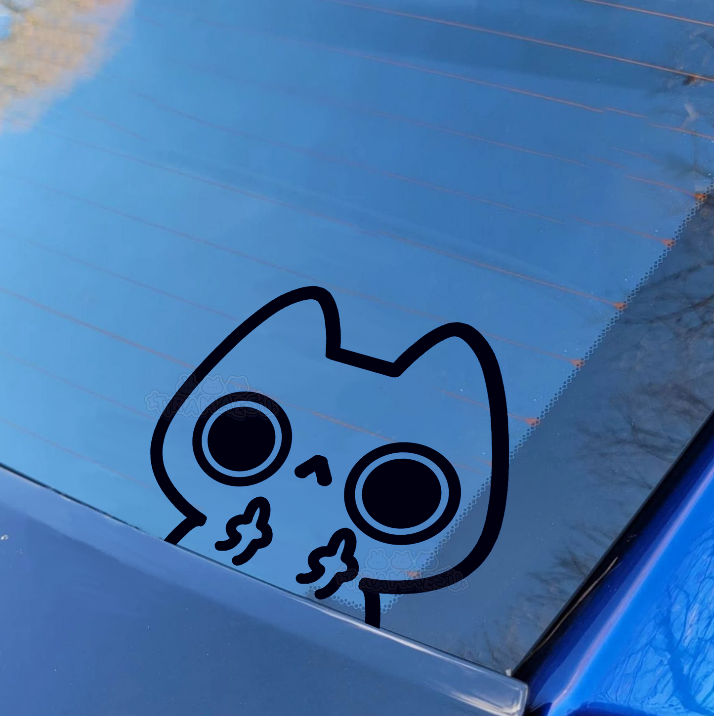 Flipping Cat Peeker Sticker