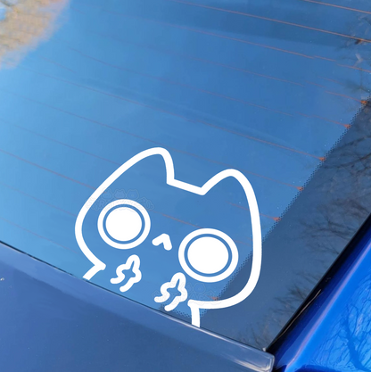 Flipping Cat Peeker Sticker