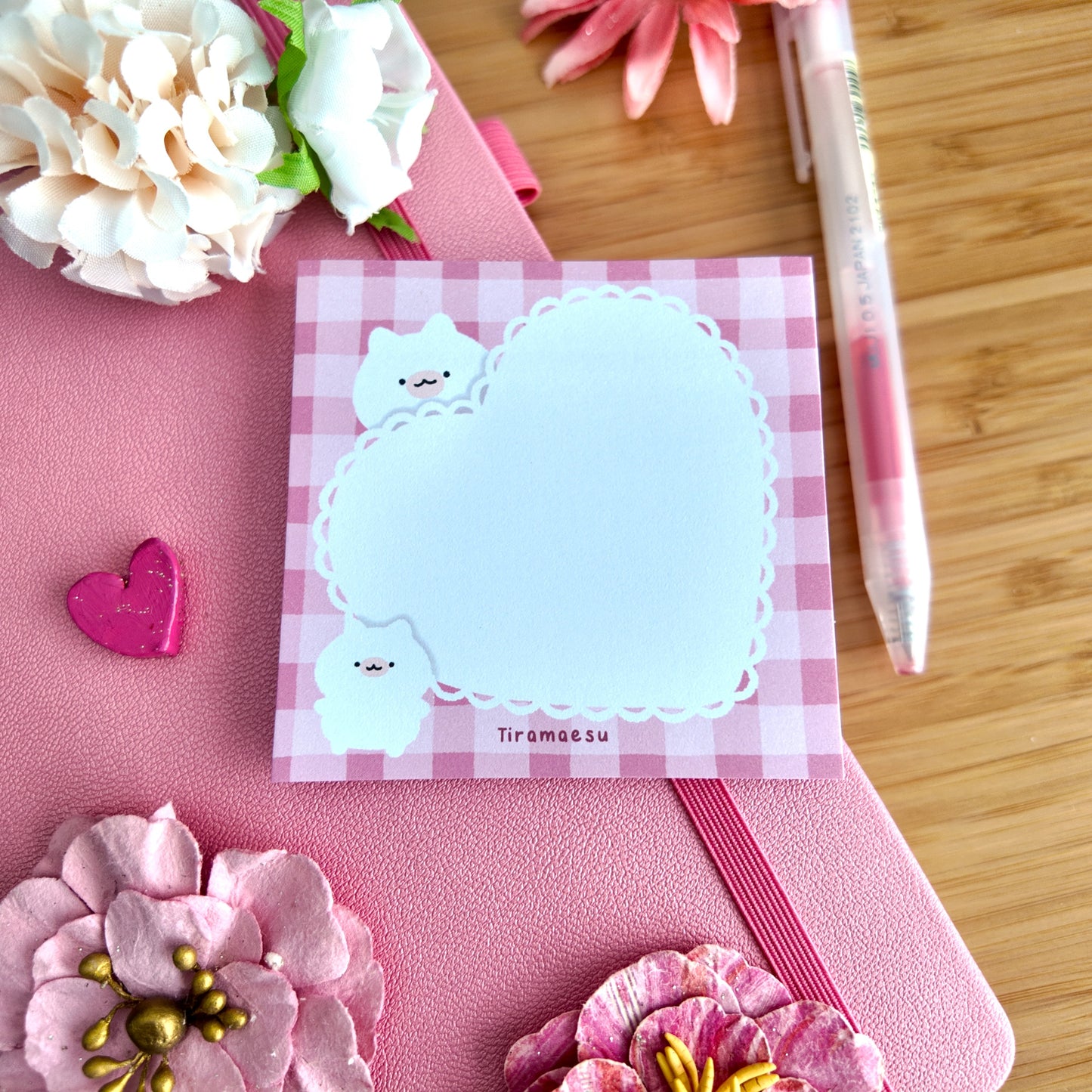 Lace Heart Sticky Notes