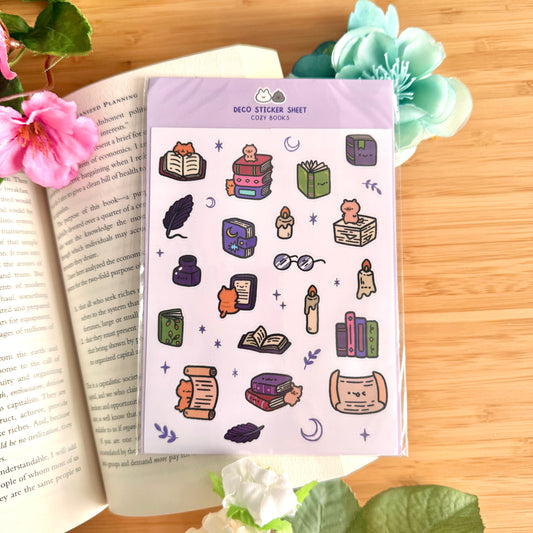 Cozy Books Sticker Sheet