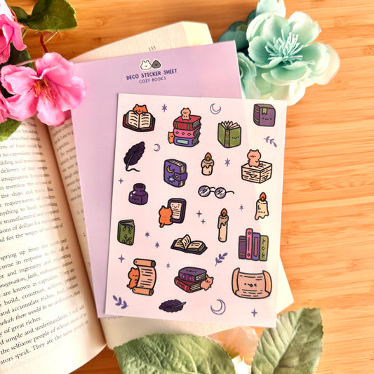 Cozy Books Sticker Sheet