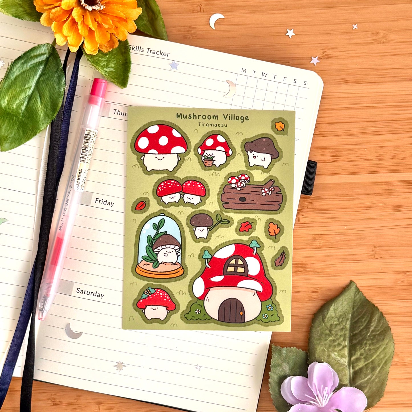 Mushroom Village Sticker Sheet