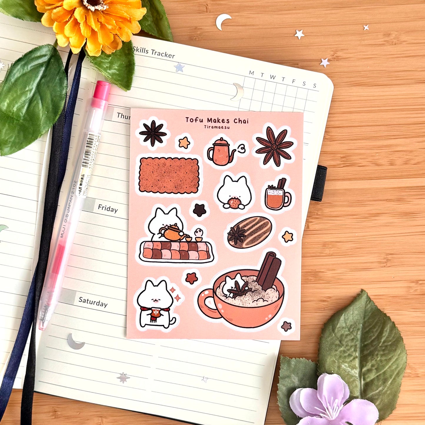 Tofu Makes Chai Sticker Sheet