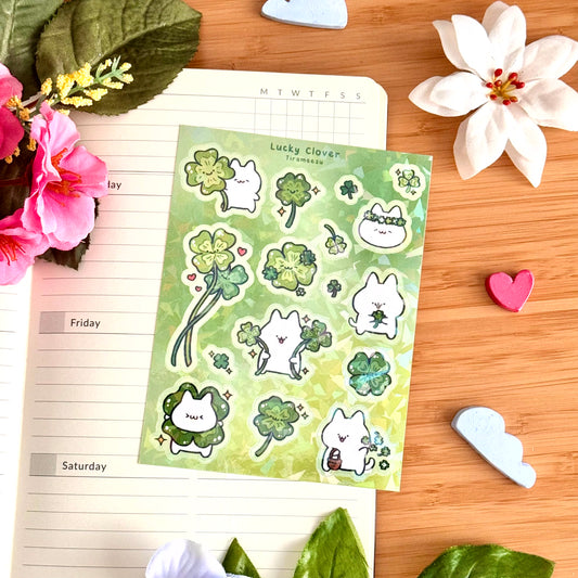 Lucky Clover Holographic Sticker Sheet
