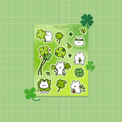Lucky Clover Holographic Sticker Sheet