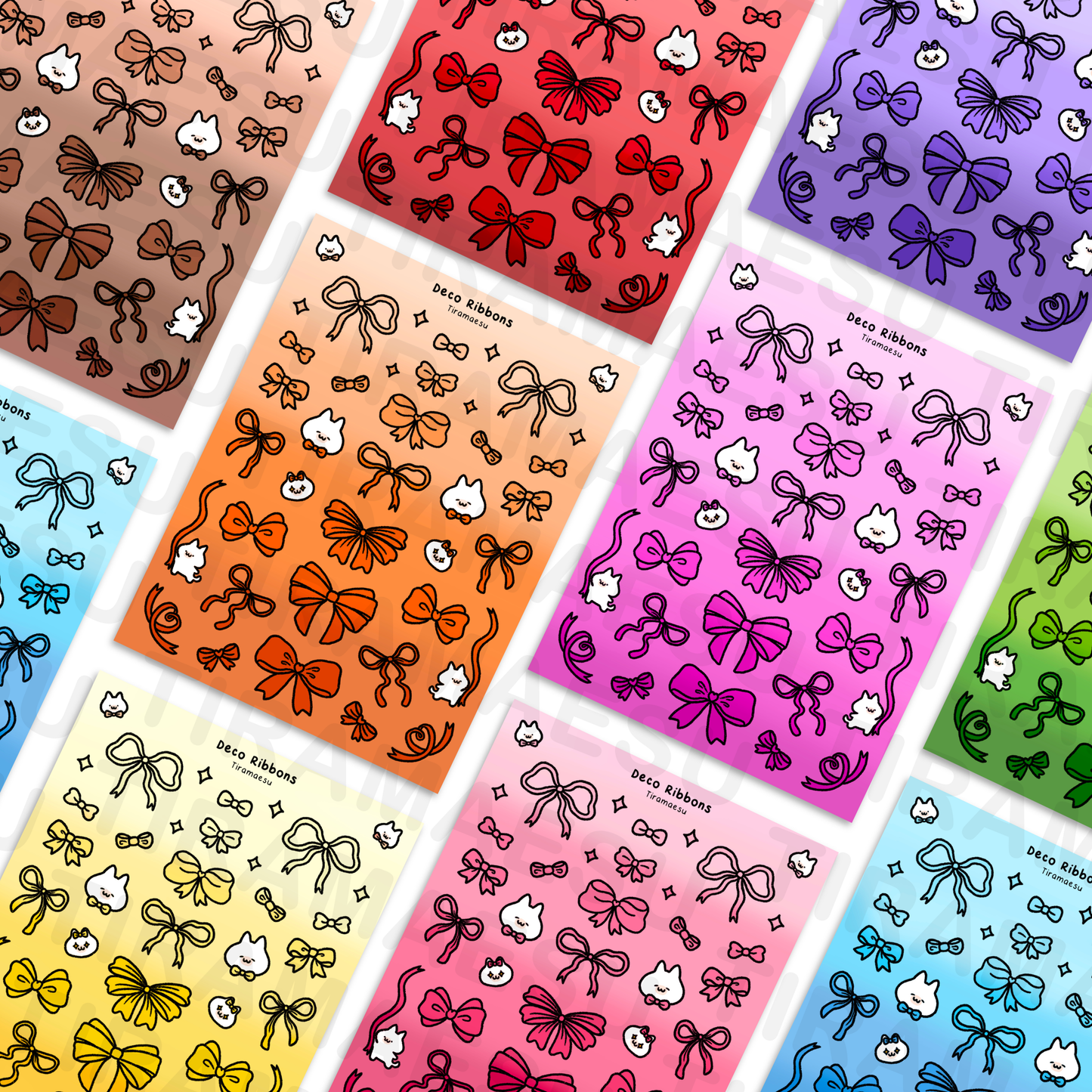 Deco Ribbons Sticker Sheet