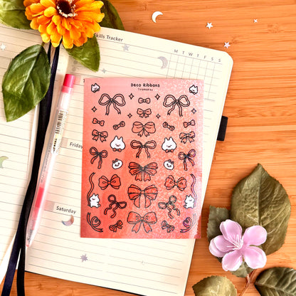 Deco Ribbons Sticker Sheet