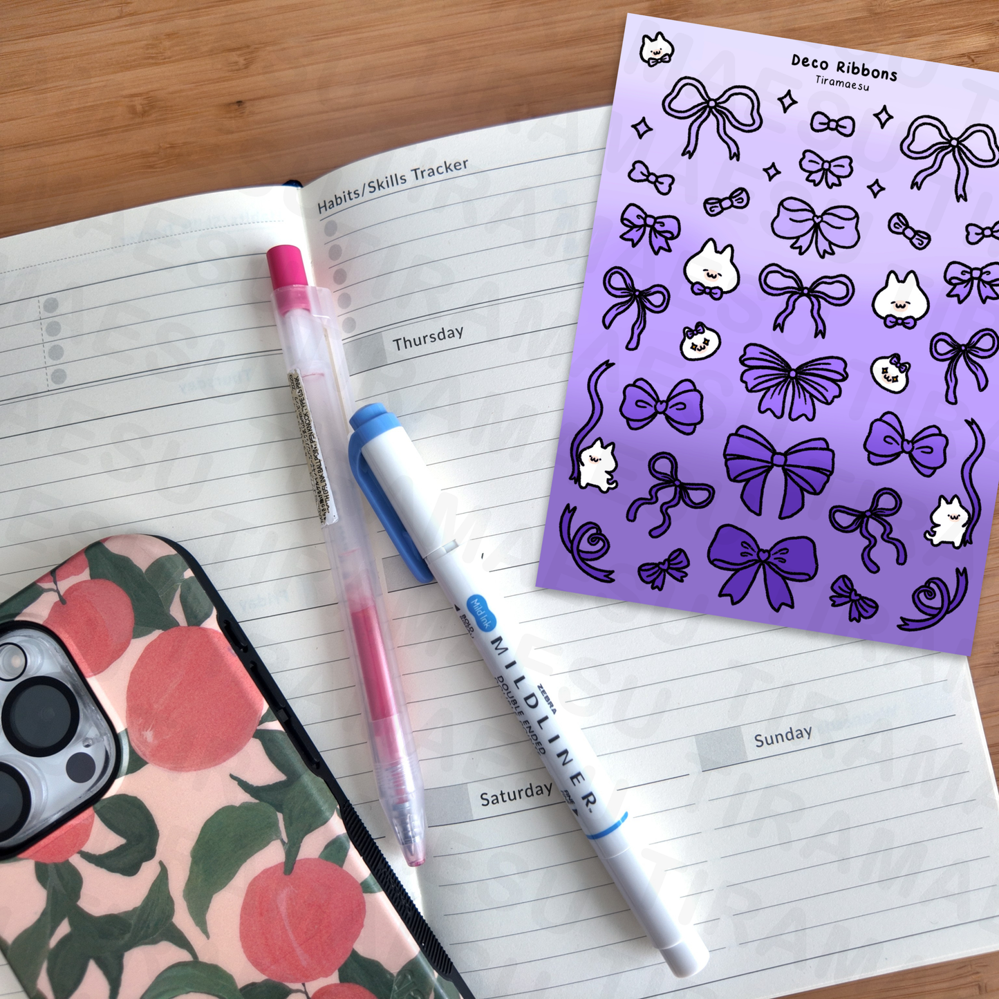 Deco Ribbons Sticker Sheet