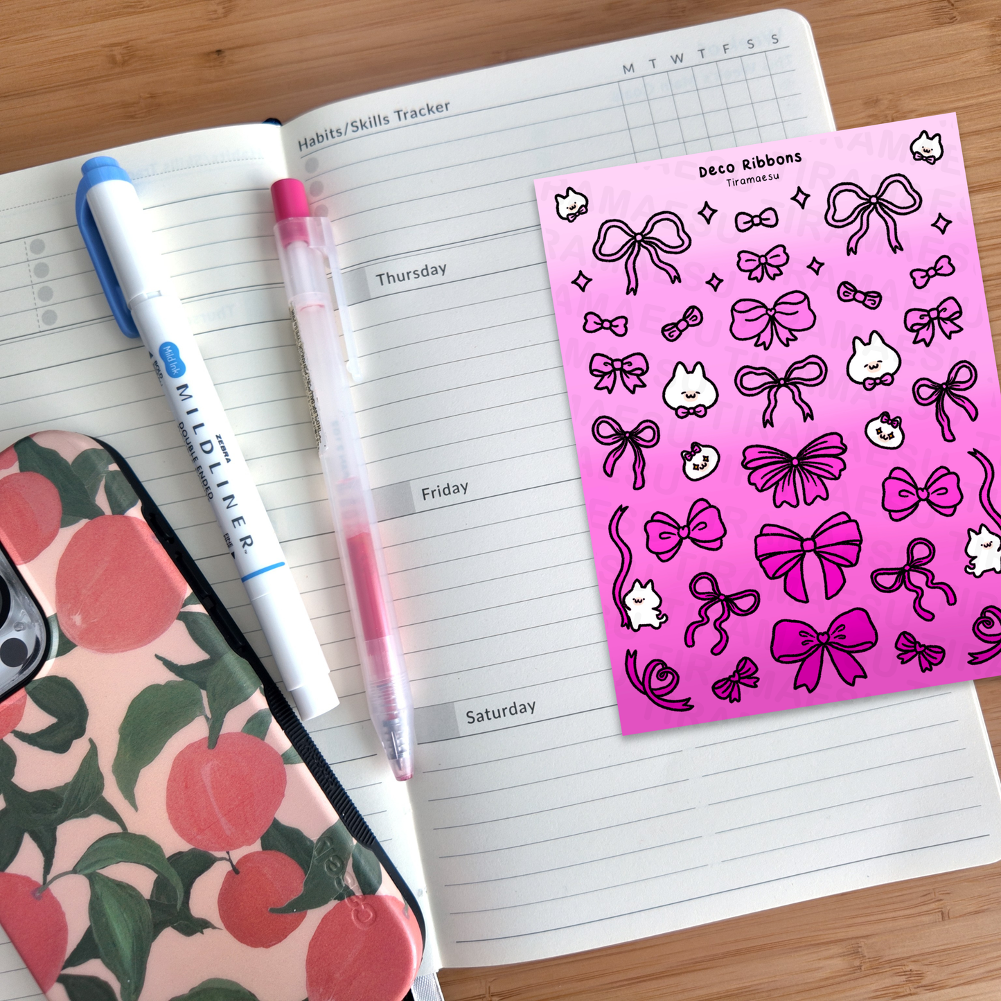 Deco Ribbons Sticker Sheet