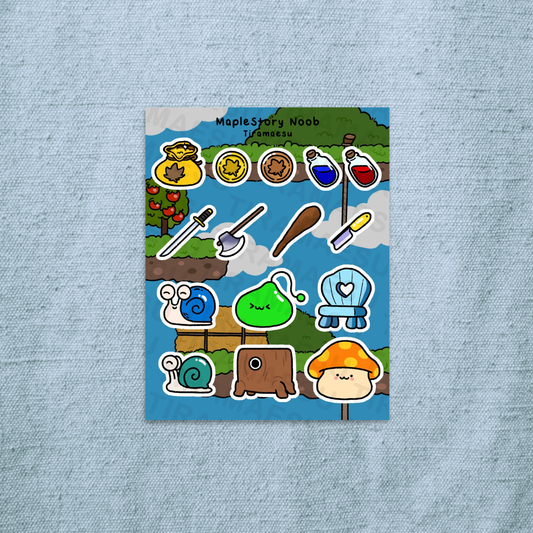MapleStory Noob Sticker Sheet