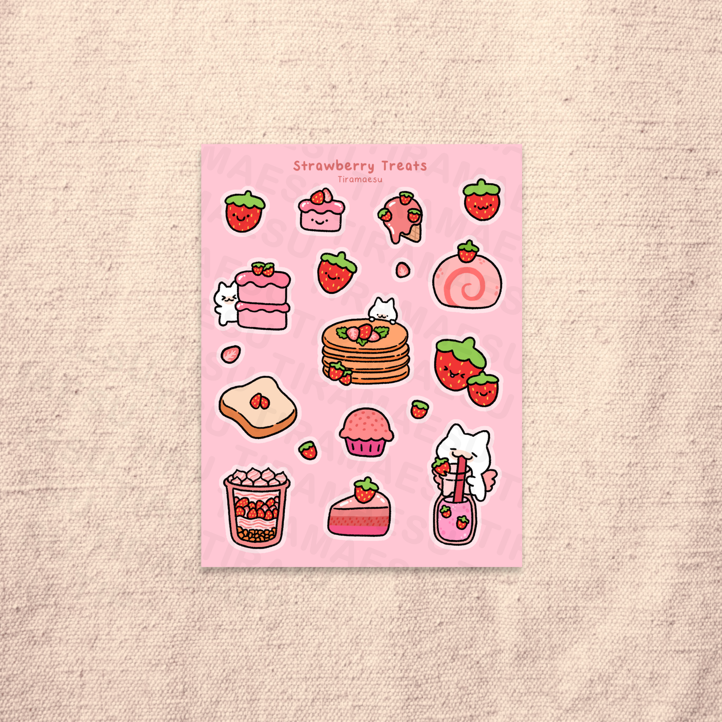Strawberry Treats Sticker Sheet