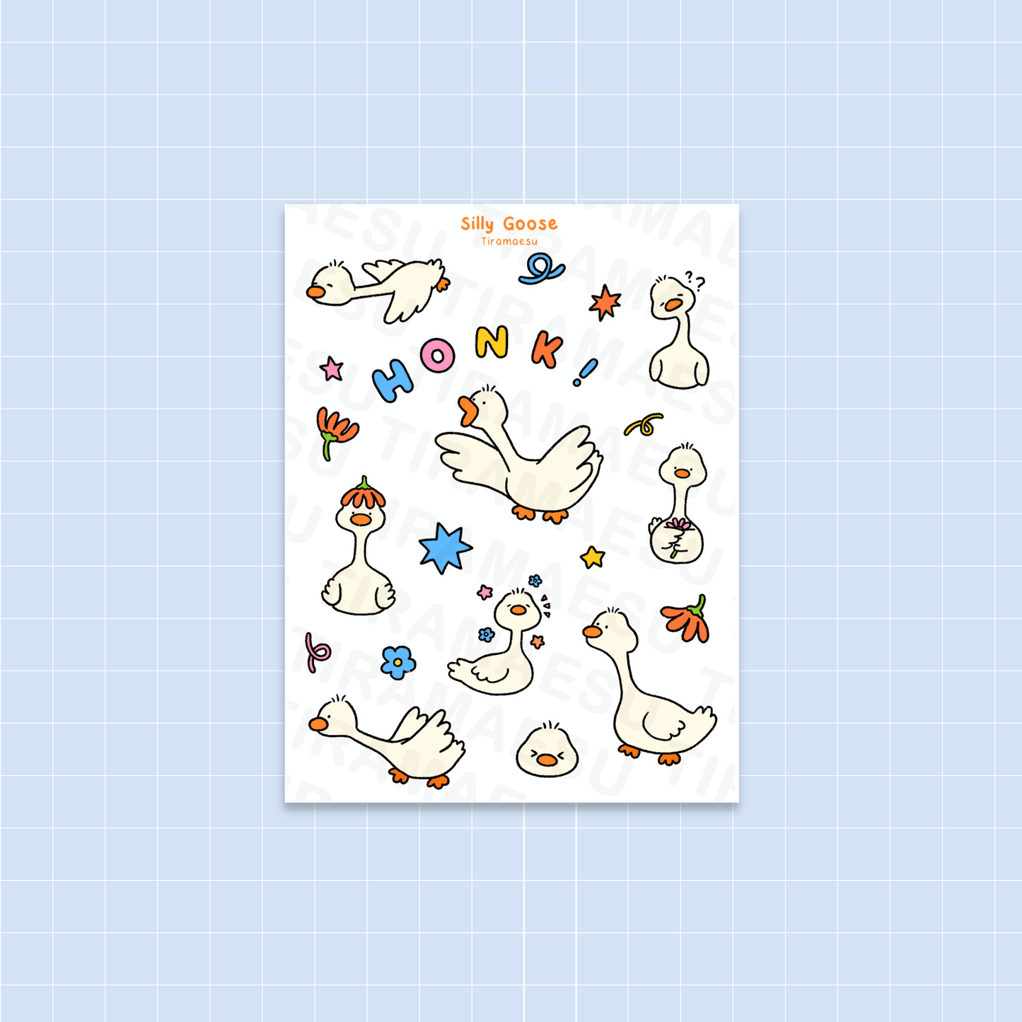 Silly Goose Sticker Sheet