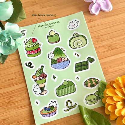 Matcha Sweets Sticker Sheet