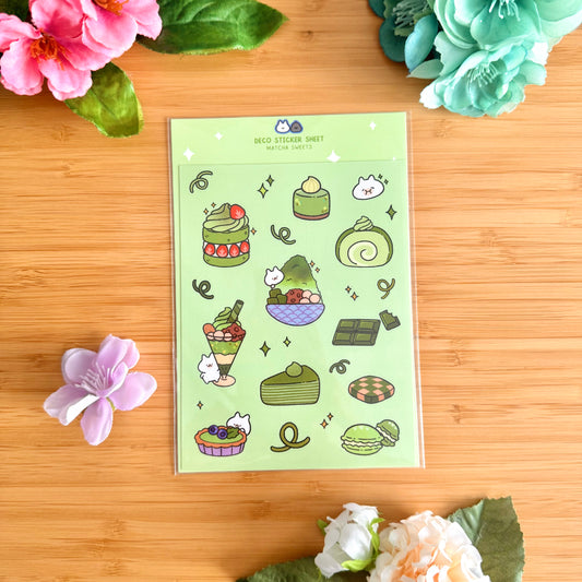 Matcha Sweets Sticker Sheet