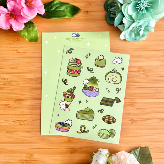Matcha Sweets Sticker Sheet
