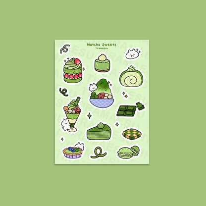 Matcha Sweets Sticker Sheet