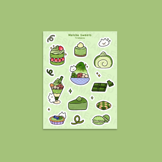 Matcha Sweets Sticker Sheet