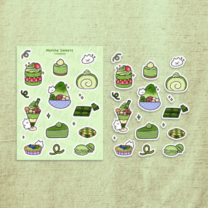 Matcha Sweets Sticker Sheet