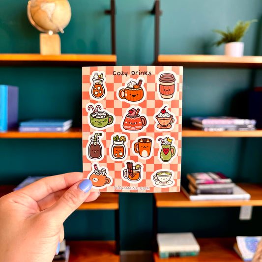 Cozy Drinks Sticker Sheet