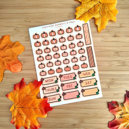 Pumpkin Planner Sticker Sheets