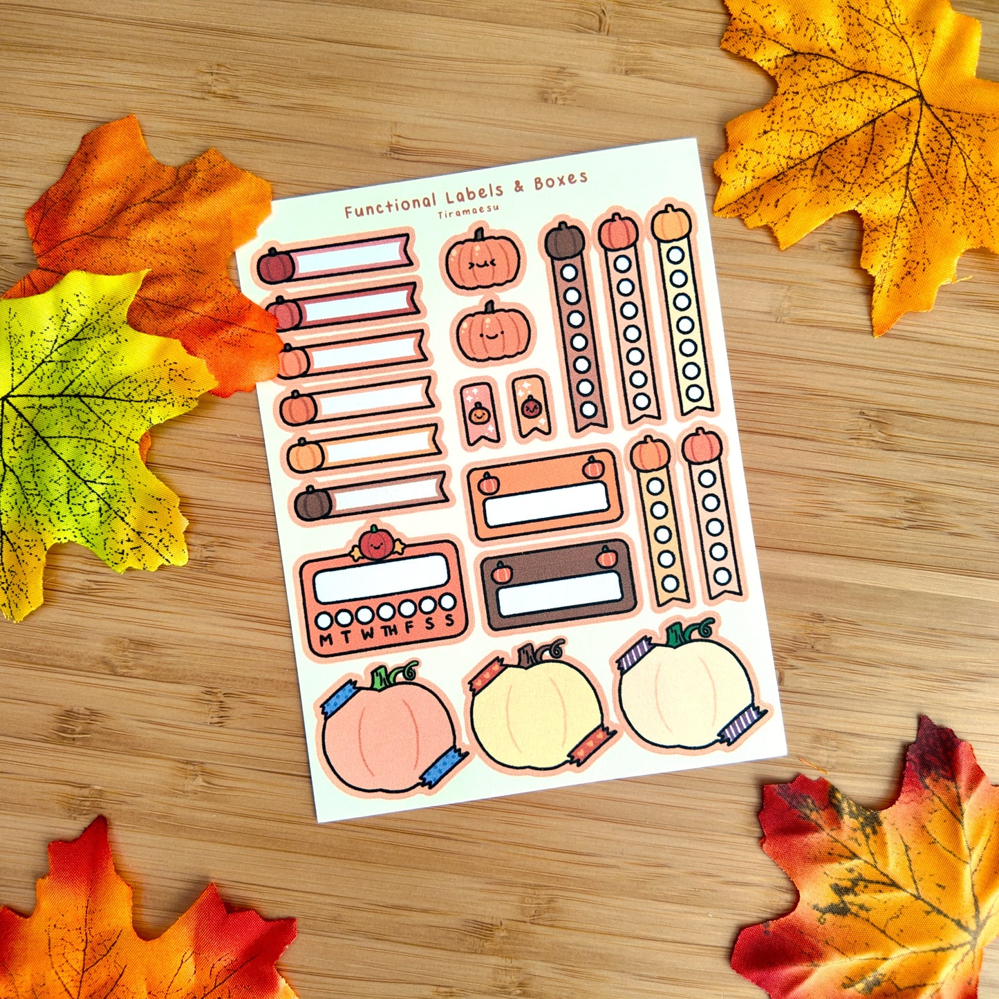 Pumpkin Planner Sticker Sheets